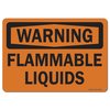 Signmission Safety Sign, OSHA Warning, 18" Height, 24" Width, Rigid Plastic, Flammable Liquids, Landscape OS-WS-P-1824-L-19663